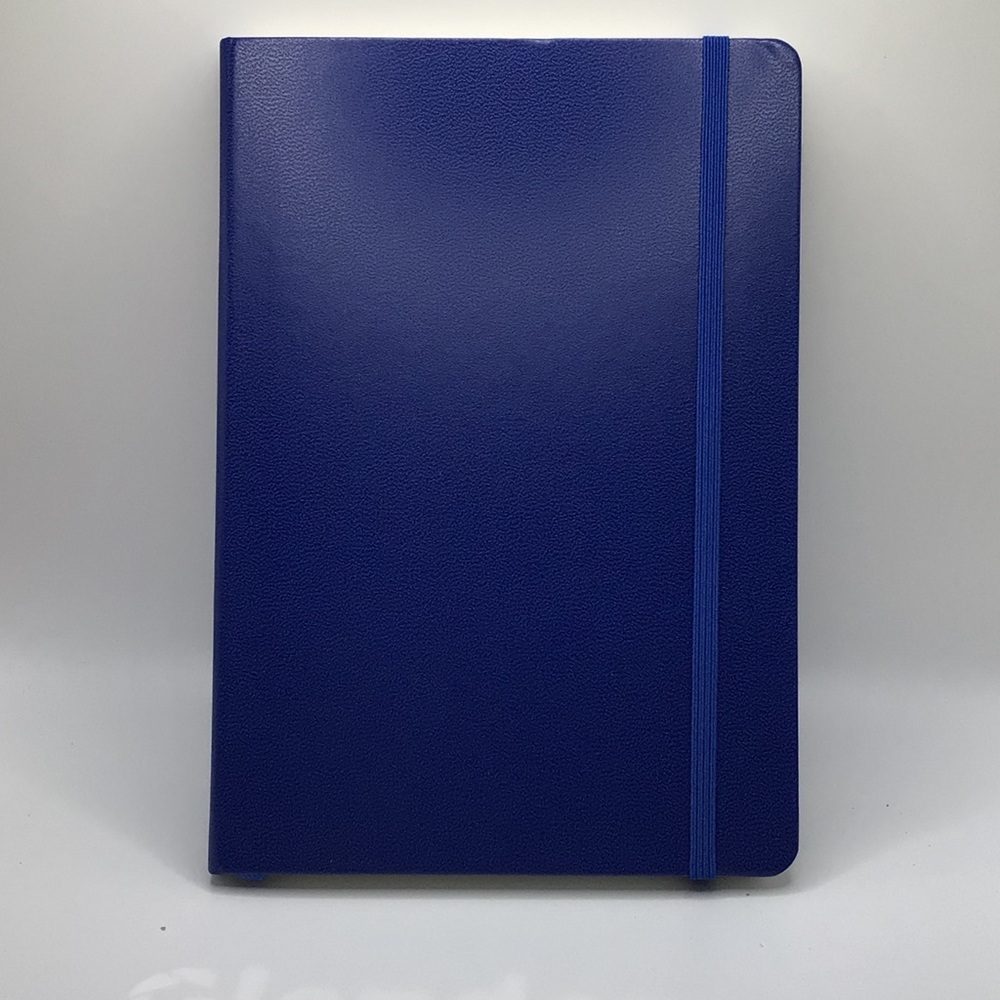 Blue Journal with Elastic Band and Lined Pages
